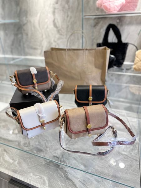

large capacity spliced color single shoulder bag square bag luxury designer handbag fashionable diagonal body 17cm autumn winter style