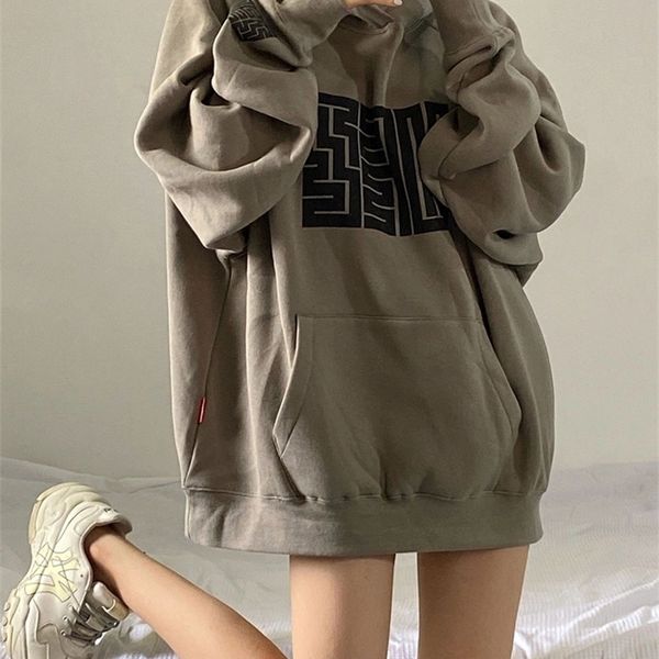 

womens hoodies sweatshirts jielur autumn pocket loose women hoodies long sleeve pullover hooded gray sweatshirt woman fashion casual thin st, Black