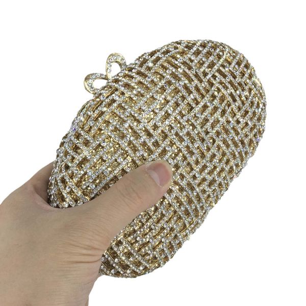 

evening bags designer party dinner minaudiere bag hollow out women crystal clutch purses and handbags luxury 221010