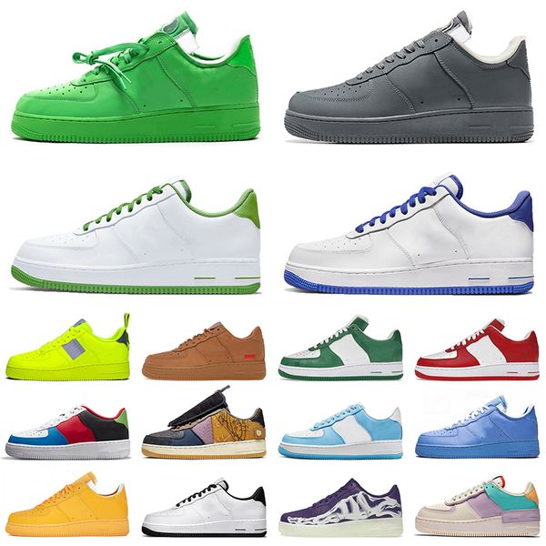 

2022 airforces 1 designer shoes offs white grey brooklyn low skate shadow one running sneakers wheat men women trainers medium blue skeleton