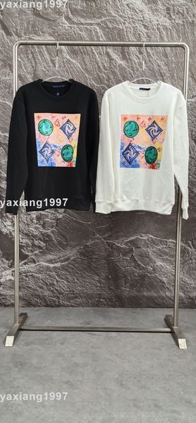 

2023ss spring and summer new hoodies high shirt grade cotton sweatshirts printing short pants sleeve round neck panel t-shirt size s-m-l-xl-, Black;brown