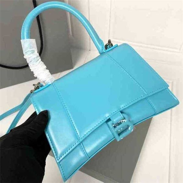 

designer balencigas trendy bags red female net 2022 bag same leather hourglass b-button crocodile pattern portable one shoulder messenger