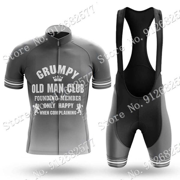 

cycling jersey sets old man club riding jersey 2022 set summer gray cycling clothing road bike shirts suit bicycle bib shorts mtb wear ropa, Black;red