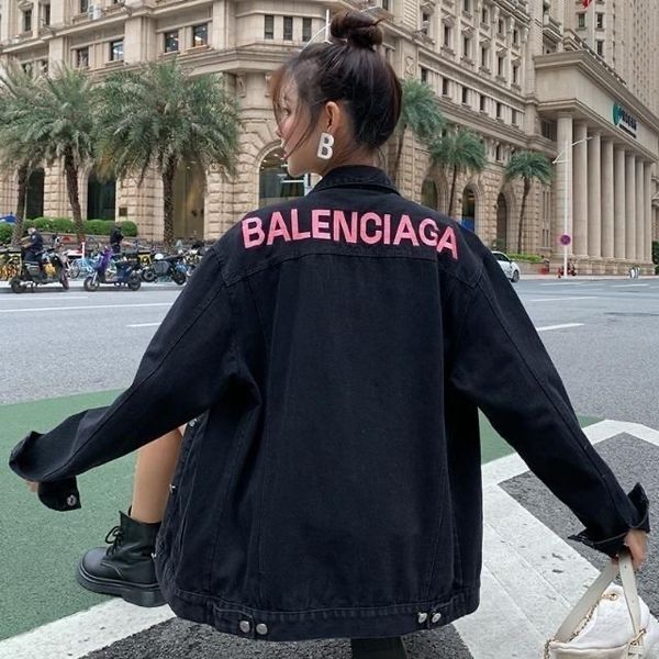 

2022 luxury brands mens denim jackets for women coat contrasting colors jeans jacket man streetwear male clothing graffiti blue jean stylish, Black;brown