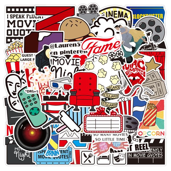 

50pcs wholesale movie party cartoon food waterproof sticker for lapphone diy water bottle luggage suitcase notebook