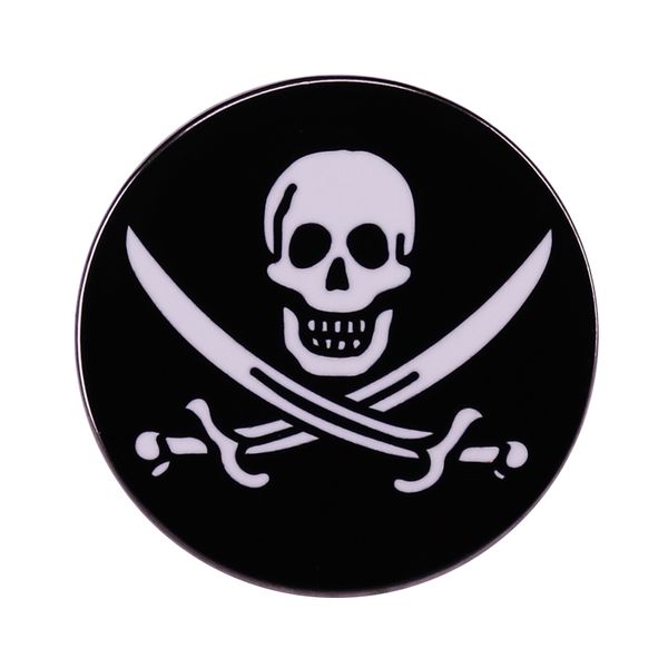 

goonies enamel pin skull button badge gothic dark logo brooch, Blue