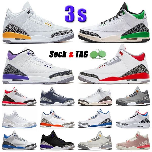 

og jumpman 3 basketball shoes designer 3s mid laser orange lucky green pine green black cat white cement unc cool grey cardinal fire red rac