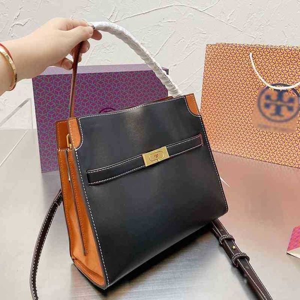 

designer torys bags tbbag 2022 handbags portable double lee high capacity commuter buckle tot single diagonal leather women's bag shoul