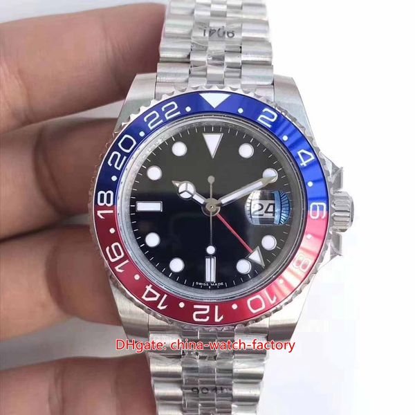 

a2836 mens watch bp maker 40mm gmt 126710 126710blro pepsi jubilee bracelet luminova eta 2836 cal.3186 movement mechanical automatic men&#03, Slivery;brown