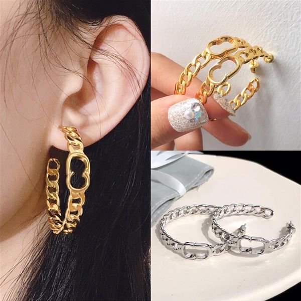 

fashion jewelry women earrings gold charm earring with correct letters stainless steel silver copper bracelts and rings suits199w, Golden