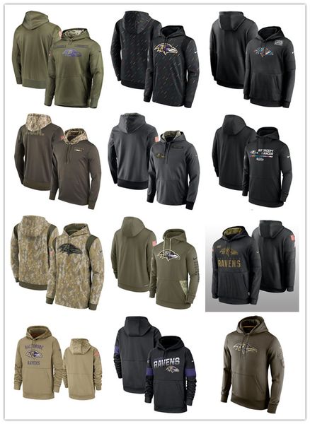 

football hoodie baltimore''ravens''men salute to service crucial catch, Black;red