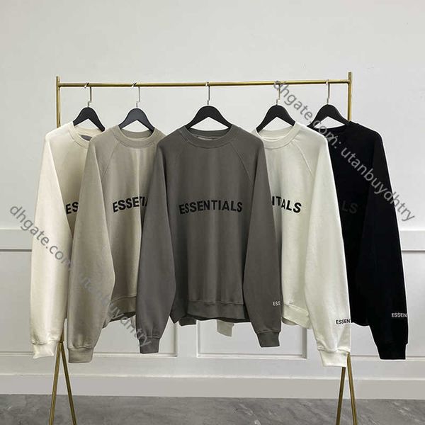 

fashion brand essentials sweatshirt 100% cotton hoodies spring and summer high street loose hip hop men and women sweate 22ss, Black