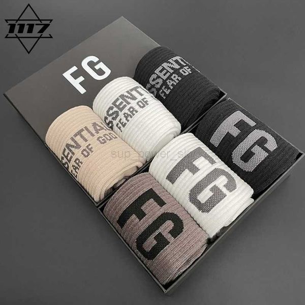 

men's socks essential designer sock mens stockings medium stockings fashion brand cotton sports calf sockings, Black