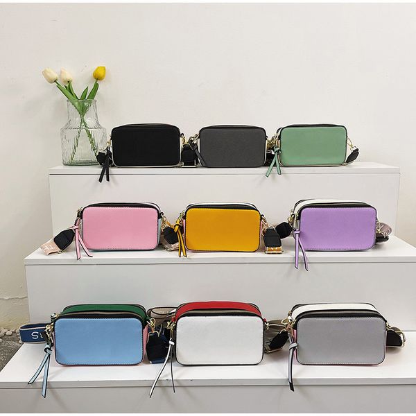 

evening bags brand vintage shoulder bag for women fashion trendy contrast color ladies soft handle zip bag letter small square bag 221010