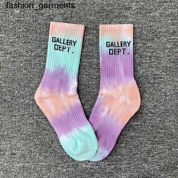 

designer men's socks galery dept tie dyed color cotton sports socks tube sweat wicking skateboard fashion unisex, Black