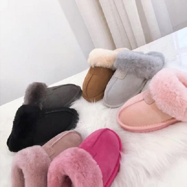 

men women designer slippers slides sandals flip flops classic winter keep warm scuffs cotton rubber fabric plush indoor mens slipper slide s, Black