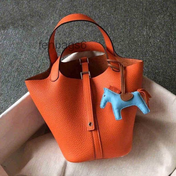 

2022 herme leather lock herbag designer handbags bucket bags picotin large capacity handbags rkxm
