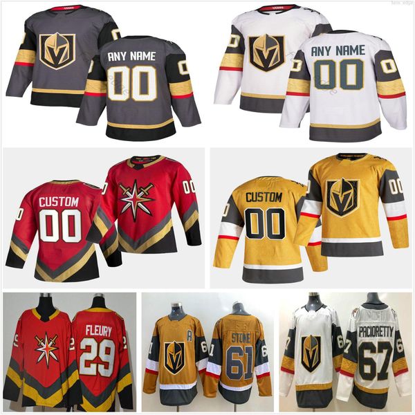 

college hockey wears custom men woman kids youth vegas golden knights marc-andre fleury karlsson max pacioretty reilly smith deryk engelland, Black