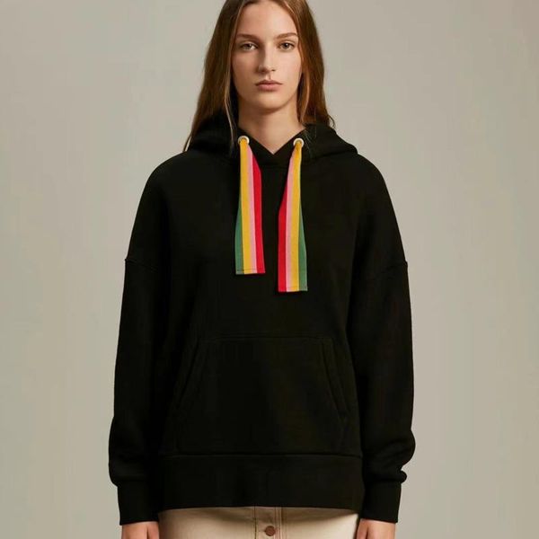 

fashion oversize pullover jacket mens hoodie designer hoody painted drawstring hooded sweater men women sweatshirt american hip hop hoodies, Black