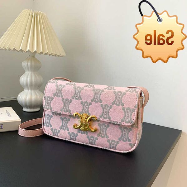 

designer bags triumphal arch denim women's 2022 new fashion one shoulder crossbody bag high sense small square factory direct sale