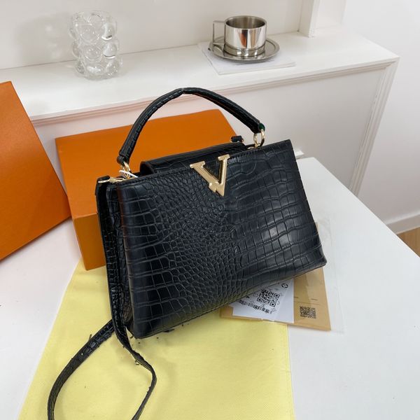 

classic lady handbag bb fashion bags shoulder bags for women 202crocodile luxurys designers purse leather crossbody satchel hobo handbags wo