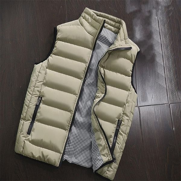 

men's vests men vest coat fabulous waterproof all match padded thick stand collar business winter waistcoat for daily wear 221010, Black;white