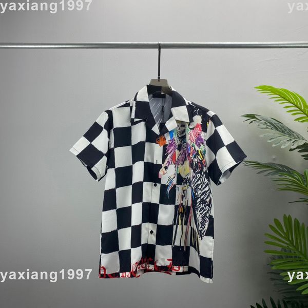 

2023ss spring and summer new hoodies high shirt grade cotton sweatshirts printing short pants sleeve round neck panel t-shirt size s-m-l-xl-, Black;brown