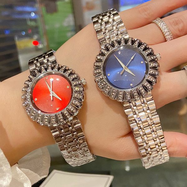 

brand wrist watches women ladies girl crystal style luxury metal steel band quartz clock ch 86316k, Slivery;brown