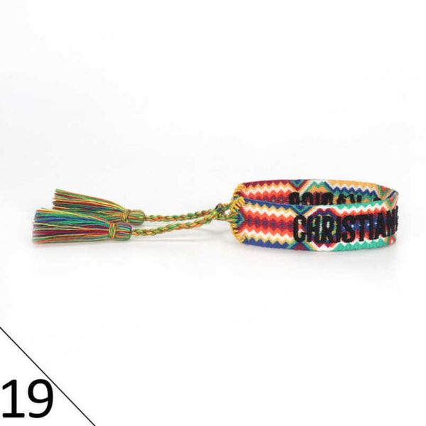 

2022s luxury brand braided bracelet adjustable woven friendship bangle for womens mens designer letter embroidery rope bracelets jewelry gif, Golden;silver