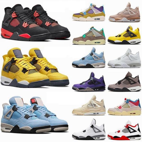 

new jumpman 4 basketball shoes bred 4s unc black cat university blue the cactus white grey mens pure royalty men sport sneakers