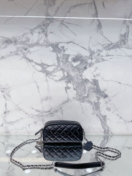 

20x12cm specifications leather camera bags fashion designer bag women shoulder bag crossbody handbag zipper purse black white 2022