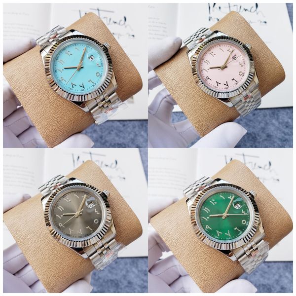 

mens watch 40mm automatic 904l stainless steel bracelet can add sapphire glass waterproof luminous womens watch, Slivery;brown