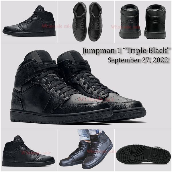 

new jumpman 1 basketball shoes low mid high triple black men women sprots shoe sneakers trainers releases september 27th