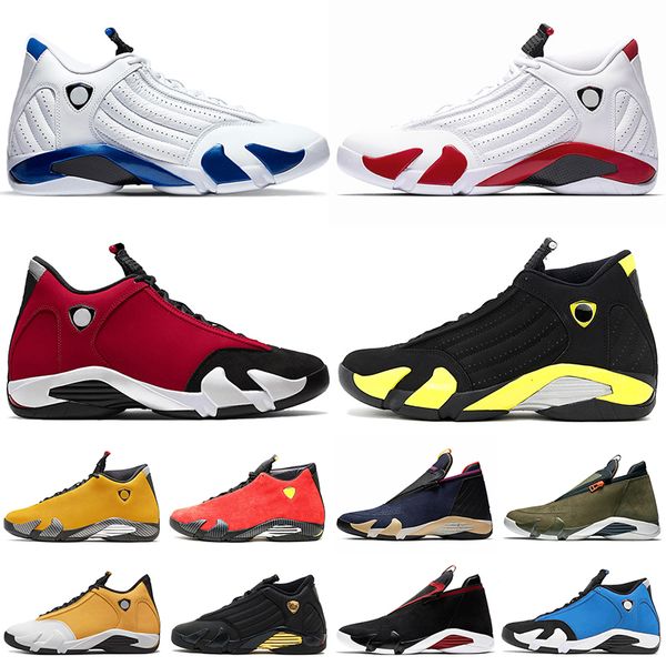 

14 14s basketball shoes mens sneaker hyper royal black toe thunder candy cane desert sand gym blue ginger sport trainers