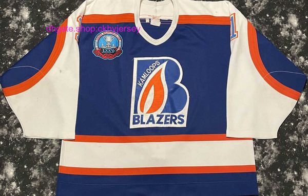 

new jerseys stitched authentic retro ccm chl kamloops blazers rod branch hockey jersey mens kids throwback jerseys, Black
