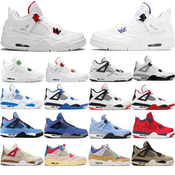 

4s shoes dr 4 basketball women trainers designer sneakers university blue black noir cat shimmer men mushroom fire red star fish
