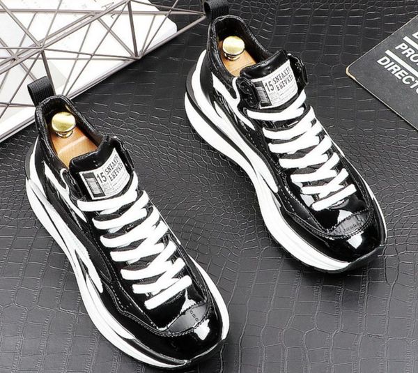 

men's casual shoes designer new crease resistant flat large youth sneaker collision resistant, Black