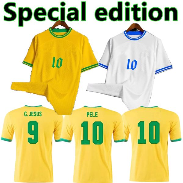 

2022 2023 brazils soccer jersey marcelo pele paqueta neres coutinho firmino jesus vini jr 22 23 brasils football shirt kids kit men women 66, Black;yellow