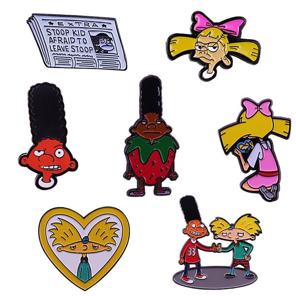

arnold brooch strawberry gerald helga enamel pin bff gift brooches, Blue