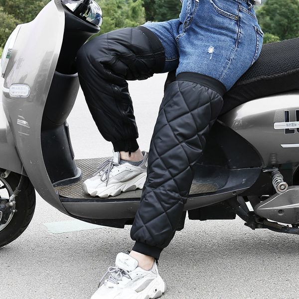 

winter riding leg warmers guards bike motorcycle cold proof warm keeping men and women's wind proof very thick, Black