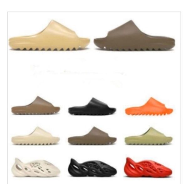 

2021 slippers kany slide men women bone triple black soot core desert sand tan earth brown resin ararat mens outdoor san rbx yeezies yezzies