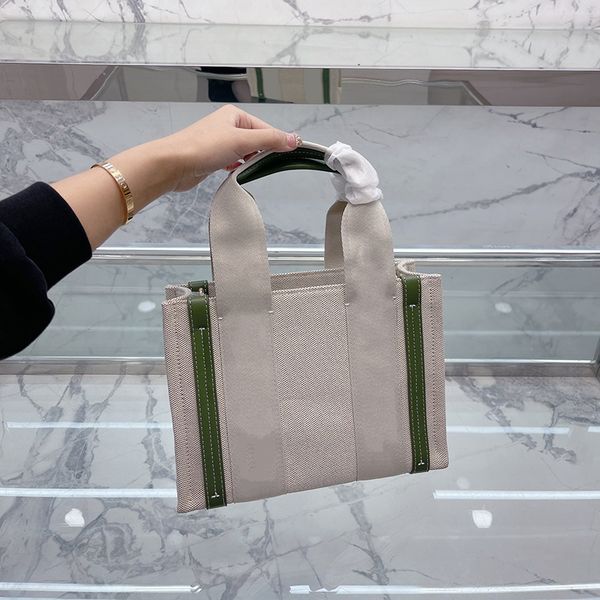 

designer woody tote bag for womens fashion canvas handbags luxury shopping bags women crossbody totes shoulder bag grey handle purse wallets