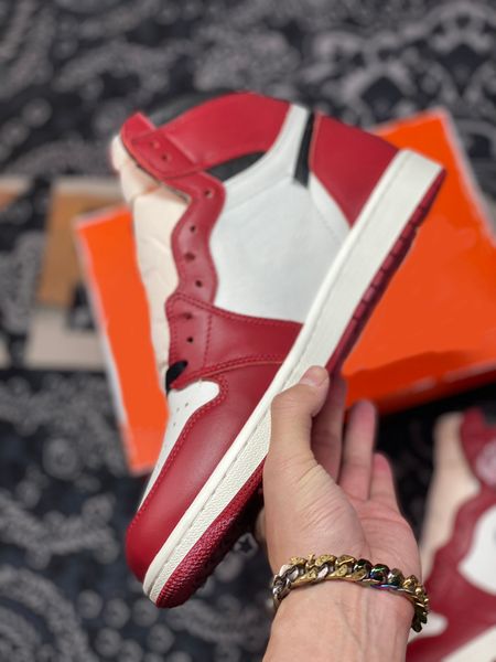 

shoes authentic 1 high og lost & found sneakers varsity red black sail muslin retro athletic 1s chicago reimagined starfish men sports