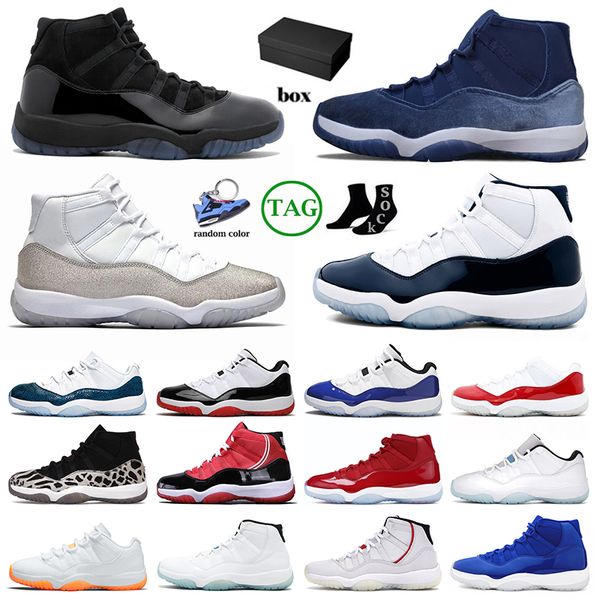

2022 11s basketball shoes women mens midnight navy trainers jumpman 11 cap and gown glitter unc win like 82 designer sports sneakers big siz