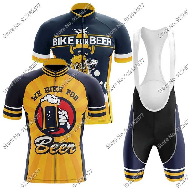 

cycling jersey sets 2022 we bike for beer cycling jersey set men bicycle clothing road bike shirts suit bicycle bib shorts mtb wear maillot, Black;red