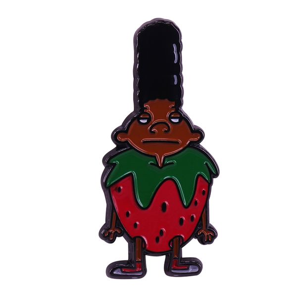 

funny strawberry body gerald brooch nostalgic cartoon collection, Blue