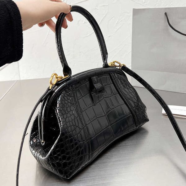 

Evening BagsHandbags Shell Bags Women Alligator Shoulder Crossbody Shopping Bag Handbag Purse Lady Genuine leather Plain Fashion, White-alligator-gold b