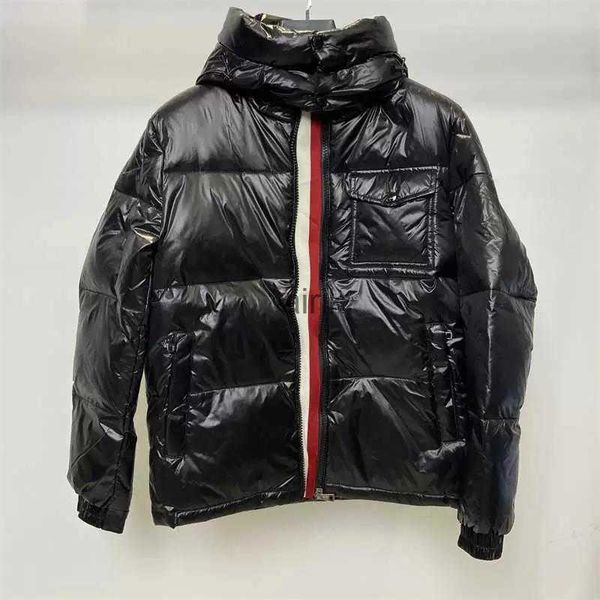 

mens down jacket parka winter hat casual outdoor feather coat warm thick double zipper xs-3xl, Black