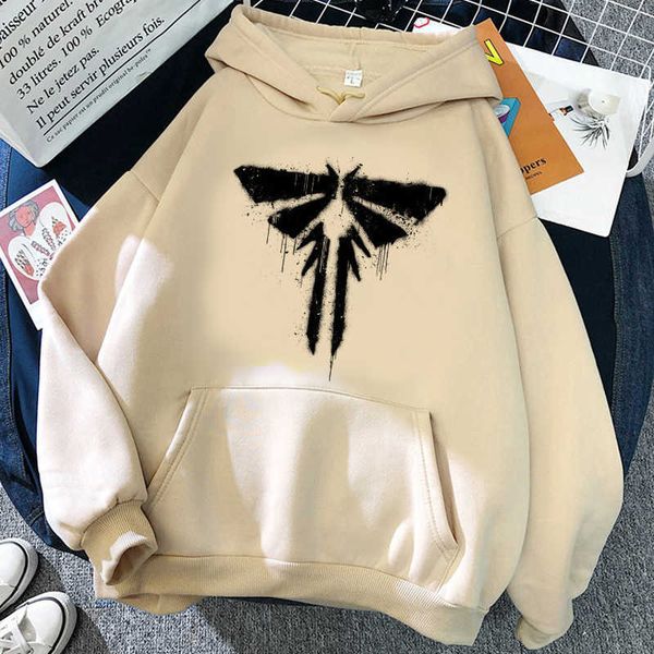 

men's hoodies sweatshirts the last of us hoodies male printed korea streetwear grunge male clothing pullover anime graphic t221008, Black