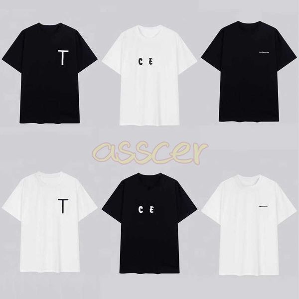

men womens black white t shirts man short sleeve letter print mens summer polos tee asian size s-2xl, White;black